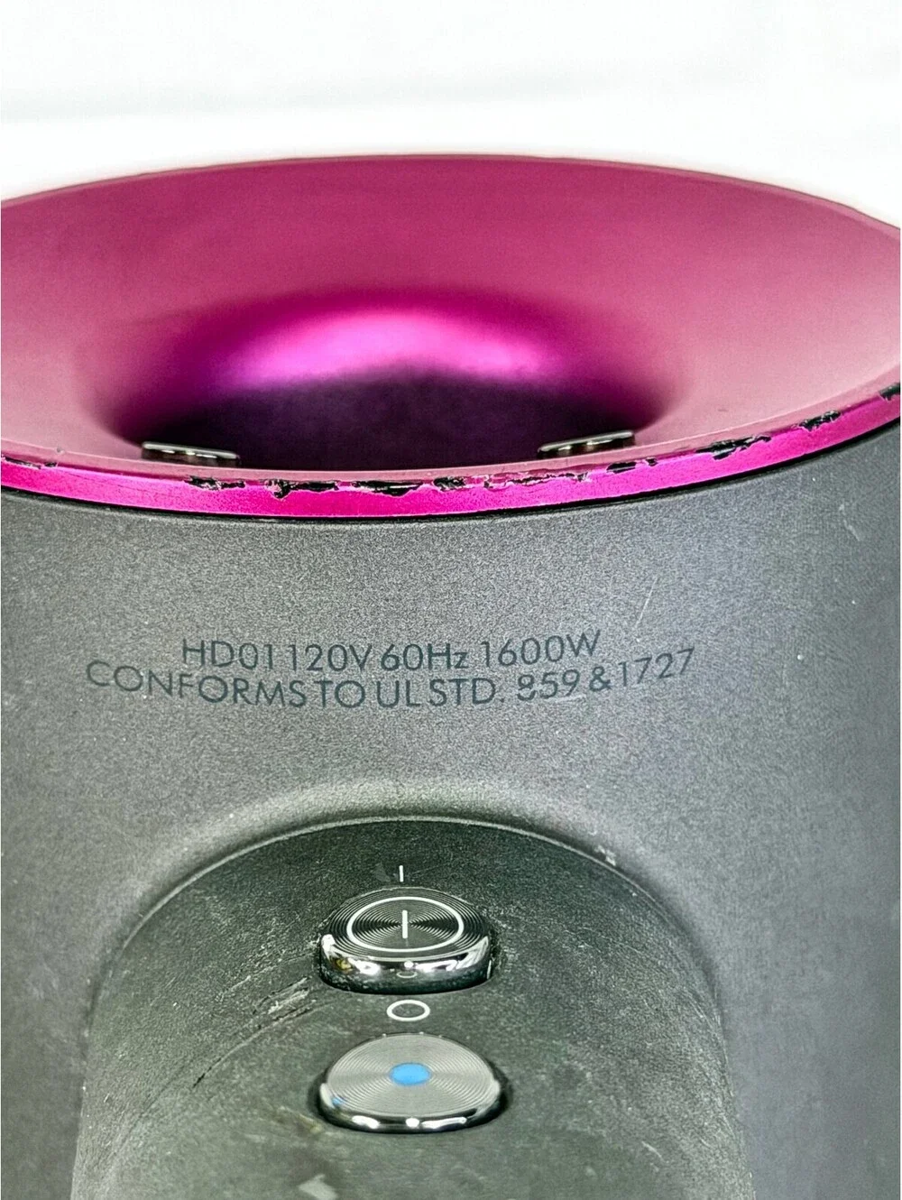 Dyson Supersonic Hair Dryer HD01 Gray and Pink with Styling Flyaway Attachment
